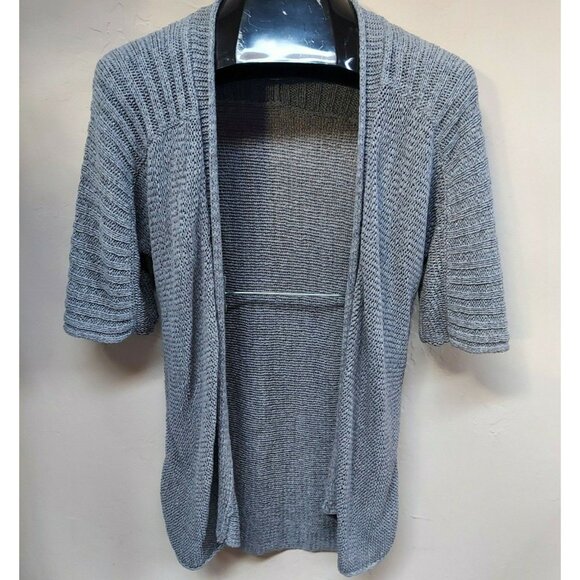 Kenar Womens Medium Gray Acrylic Blend Open Cardigan Sweater Knit Lightweight - Picture 1 of 7